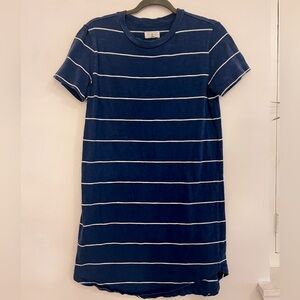 Lou & Grey blue stripe t shirt dress XS